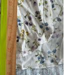 J.Jill Ivory Floral Button Front Peplum Rayon Top Long Sleeves Size Medium Photo 9