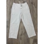 Talbots Petite White Cropped Sweatpants Drawstring Pima Cotton Modal Size Small Photo 1