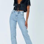 Princess Polly Vintage Tie Up Top Black Photo 3