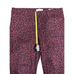 Sanctuary Social Standard  Animal Print Skinny Pants 14 Mid-Rise Burgundy Photo 3
