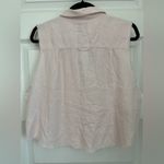 BDG  Pink Linen Sleeveless Button Down Crop Shirt Size S NWT Photo 9