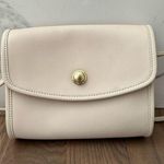 Coach Vintage  Chrystie Crossbody 90s Small Handbag in Cream and Brass Photo 0