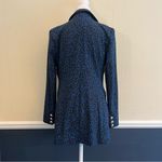 Boston Proper  Beyond Travel Prussian Cheetah Printed Double Breasted Knit Jacket Photo 6