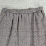 Evan Picone Vintage Wool Blend Plaid Midi Skirt Size 12 Brown USA Made Lined 28” Photo 8