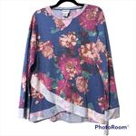 Bonworth  small womens floral print hi low long sleeve pullover knit top Photo 0