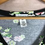 Planet Gold Juniors  Black Cotton Floral V-neck T-shirt NEW XXL Photo 3