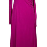 Donna Karan  One Shoulder Long Sleeve Evening Gown Pink Size 8 Formal Dress Photo 0