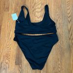 ANDIE  Bikini‎ Set Ventura Top 90s High Waisted Bottom Black size XL NWT Photo 4