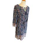 BeachLunchLounge  Multi-Color Blue Floral Boho/Casual Design Dress M-EUC Photo 6