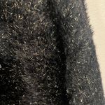 Nicole Miller Black Gold Fuzzy Sweater by  Size M Photo 2