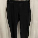 D&G 90’s-Y2K black sheer crop pants side zip some stretch moto boho goth luxe Photo 4