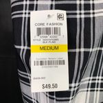 Maison Jules Womens Plaid Pants Crop Ankle Length Skinny Black White Medium Photo 8