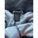 Athleta Printed Active Shorts Black Purple Abstract Stretch Women's Size 8 Photo 2