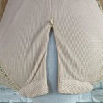 Miholl Women M mock neck waffle texture lace sleeve blouse w/zipper back closure Tan Size M Photo 5