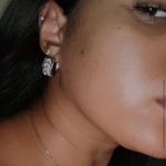 Chunky silver Swarovski hoops Photo 1