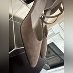 Panara by Dovecote Taupe Suede Ankle Strap Heels Tan Size 9 Photo 2