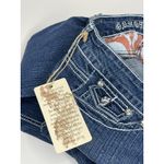 Gazoz Jeans Womens Size 8 Straight Leg Denim Inseam 32" Cross Pants Blue Photo 7