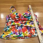 Slimshaper womens abstract floral 2 piece swim suit size 18 . Photo 8