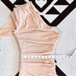 Misha Collection MISHA Tansy Ruched Sparkle Mesh Midi Dress in Champagne Photo 7