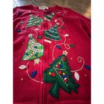 Tiara International Vintage Women's Christmas holiday Cardigan Sweater Size S Photo 2