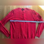 Kancy Kole Cardinal Red Heart Cardigan with Scalloped Edges, Size L Size L Photo 6