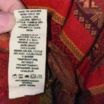 Woolrich  mile run cowl neck tunic red‎ and orange Aztec print size XL Photo 5