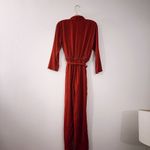Urban Outfitters  Brynn Velvet Jumpsuit Orange Bronze Photo 3