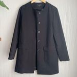 Uniqlo Women’s Black Tailored Collarless Overcoat Small Photo 0