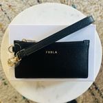 Furla  Classic Credit Card Case‎ Leather Wallet Wristlet, Black, Wrist Strap, NWT Photo 13