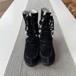 Vintage SO Black Suede Leather Sherpa Lined Winter Snow Boots Size 8M Photo 6