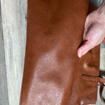 Sonoma Brown Shoulder Faux Leather Compartment Tote Bag Purse with Tassel EUC Photo 4