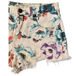 Free People  Boho Floral Lightweight Distressed Denim Cut Offs Shorts Size 29 Photo 5