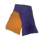 COS  Colorblock Scarf Blue Tan Wool Blend Unisex Photo 3