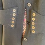 Betsey Johnson Black Wool Gold Button Corset Waist Coat Photo 2