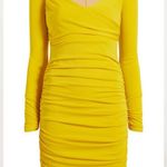 Cinq à Sept Cinq A Sept Miah Ruched Mini Dress Pineapple Yellow 0 Photo 3