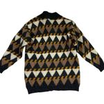 *Vintage Spelana Sweater Size M Grandpa Irish Button Cardigan Geometric Grunge Yellow Size M Photo 3