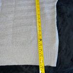 Alfani NWT  Womens Medium Metallic Silver Knit Sweater Long Sleeve Holiday Casual Photo 2