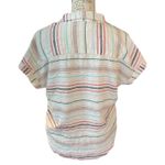 Weatherproof Vintage Linen Tie Front Striped Shirt Size Small Photo 1