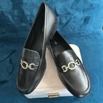 Bandolino 🆕 BLACK LEATHER LOAFERS WITH GOLD ACCENT SZ9 Photo 0