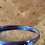 Natural Blue Zircon Moissanite Sterling Silver Ring Size 9 Photo 5