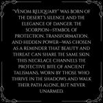 Handmade Unisex Gothic “Venom Reliquary” Scorpion Necklace Alternative Fashion Edgy Photo 3