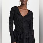 Love Shack Fancy  Black Textured Boreno Mini Dress New Size Small Photo 1