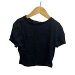 Wild Fable Womens Black Crop Top Size XS Short Sleeved Crew Neck Cotton Photo 0