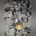 Alexis Bittar  Oval amber Lucite Pendant Necklace sterling silver pearls fall Photo 3