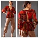 Anthropologie FARM Rio sensational and unique backless top Boho and flowey Photo 1