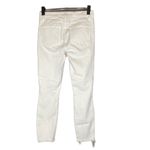 Paige White Verdugo Crop Cotton Blend Distressed Raw Hem Denim Jeans Women Sz 27 Photo 1