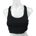 Quince  Black Sleeveless Racerback Cami Yoga Gym Sports Bra Crop Tank Top Size M Photo 0