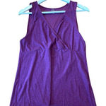 Beyond Yoga Beyond the Bump  purple faux wrap maternity top large Photo 0