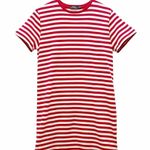 Ralph Lauren Polo  Striped Jersey T-Shirt Dress Red & White Cotton Size Medium Photo 1