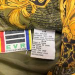 EVR Jacket Womens Small Olive Green Yellow Vintage 80s Silk Bomber Jacket Photo 2